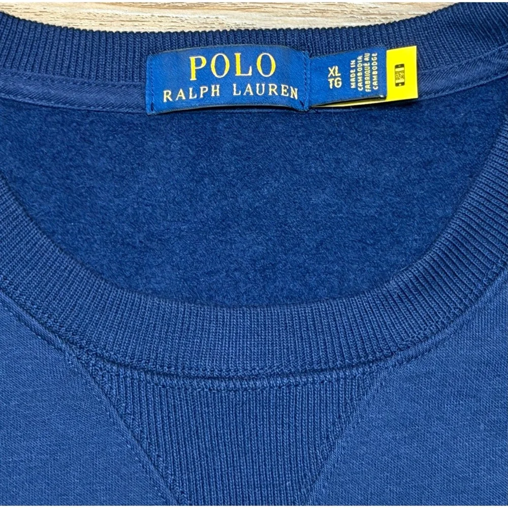 Polo Ralph Lauren Polo Bear Navy Blue Crewneck Sweatshirt Mens Sz XL Dapper Bear